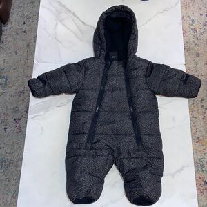 Jordan Black Infant Snowsuit Size 9-12 Months